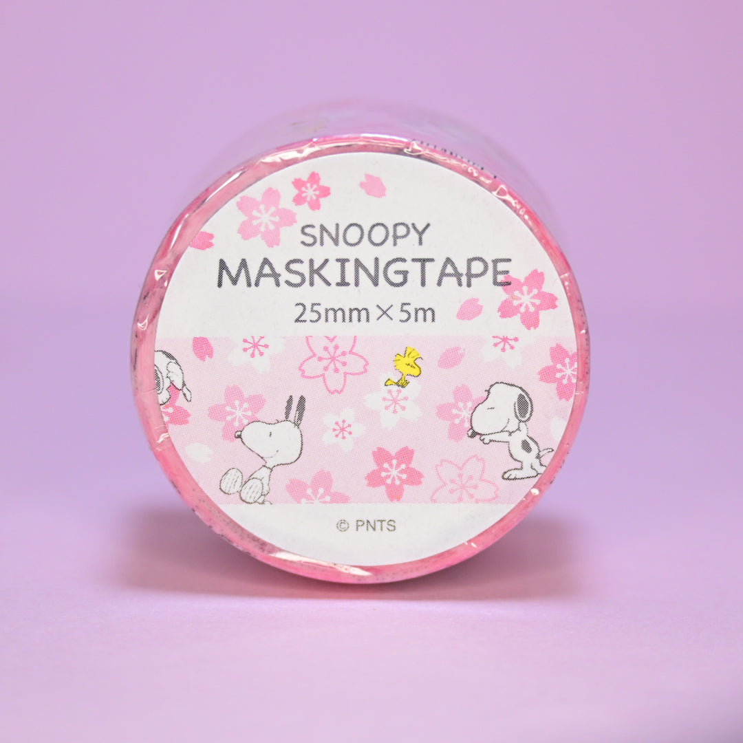 Snoopy Pink Sakura Wide Masking Tape (25mm)