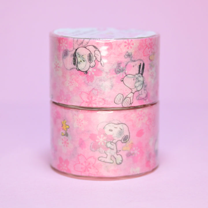 Snoopy Pink Sakura Wide Masking Tape (25mm)