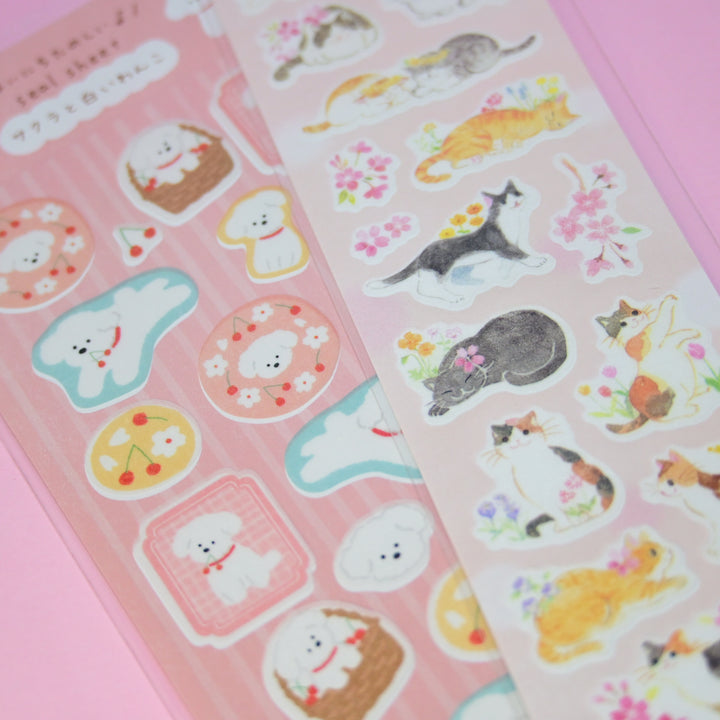 Sakura Cats & Dogs Sticker Sheet Set (2 pcs.)