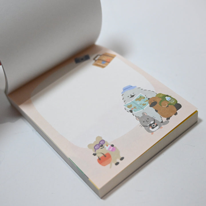 NB Yamanoha Chonaikai Animal Travel Memo Pad