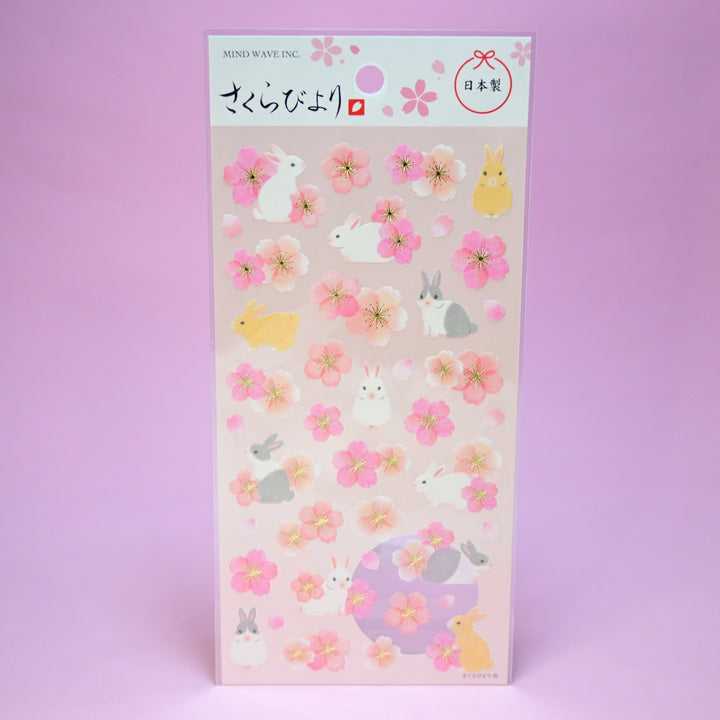 MINDWAVE Perfect Sakura Day Bunny Sticker Sheet