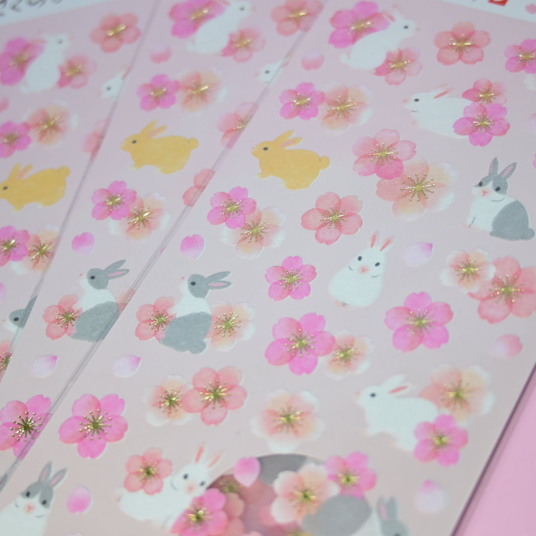 MINDWAVE Perfect Sakura Day Bunny Sticker Sheet