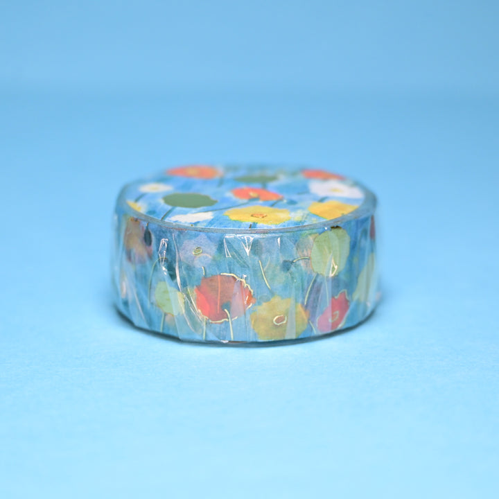 BGM Flowers with Gold Foil Details Masking Tape (15mm)