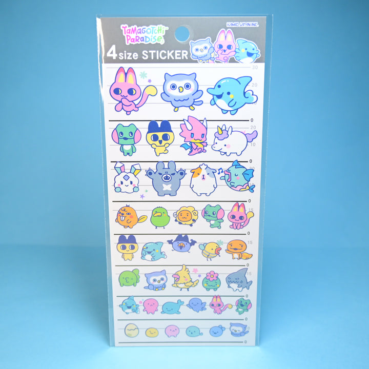 Kamio Japan Tamagotchi Paradise Blue Sticker Sheet