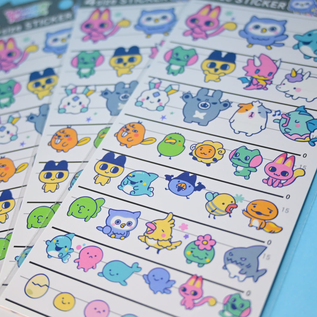 Kamio Japan Tamagotchi Paradise Blue Sticker Sheet