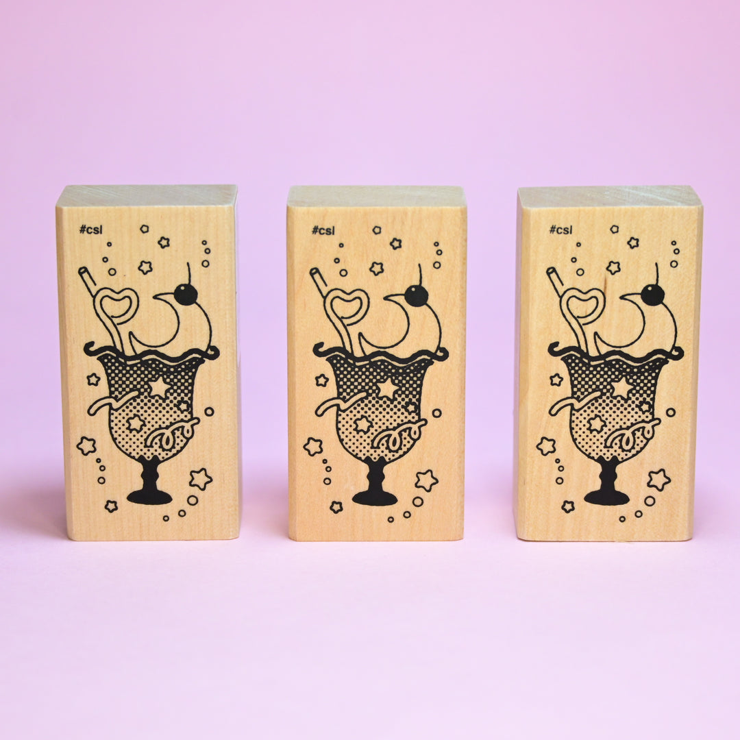 I ♥ STAMP Medium Stamp Retro Soda