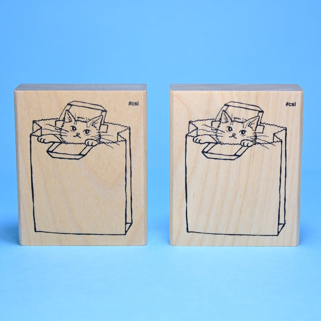 I ♥ STAMP Big Stamp Cat Bag