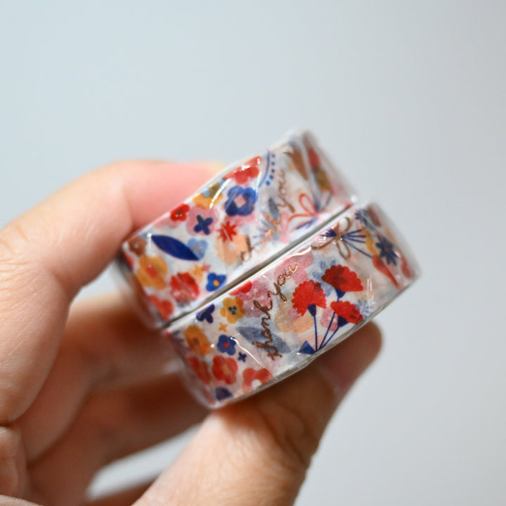 World Craft Kira Kira Rose Gold Flower Masking Tape