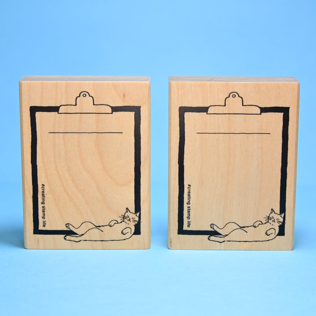 I ♥ STAMP Big Stamp Cat Clipboard