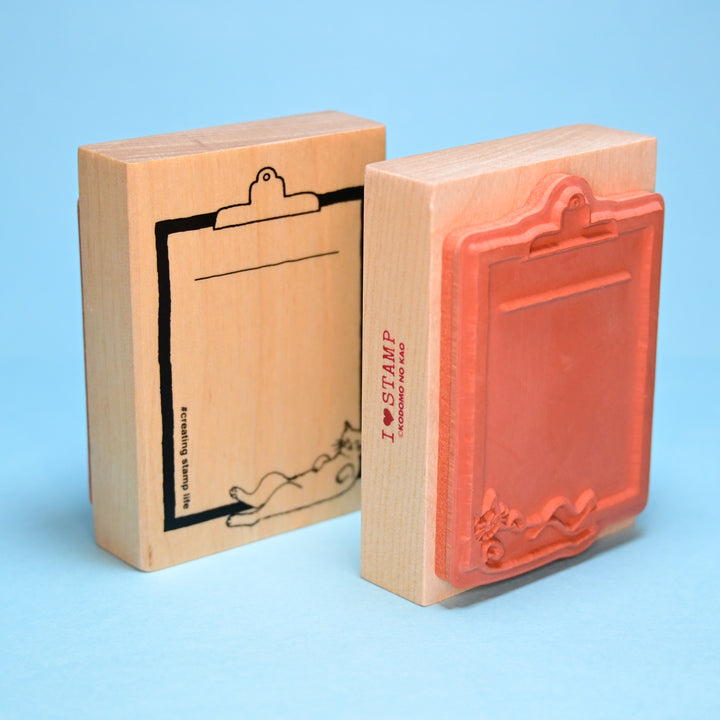 I ♥ STAMP Big Stamp Cat Clipboard