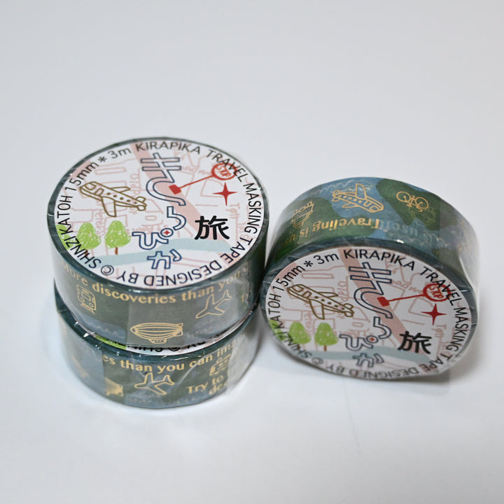 Shinzi Katoh Kirapika Transportation Travel Masking Tape