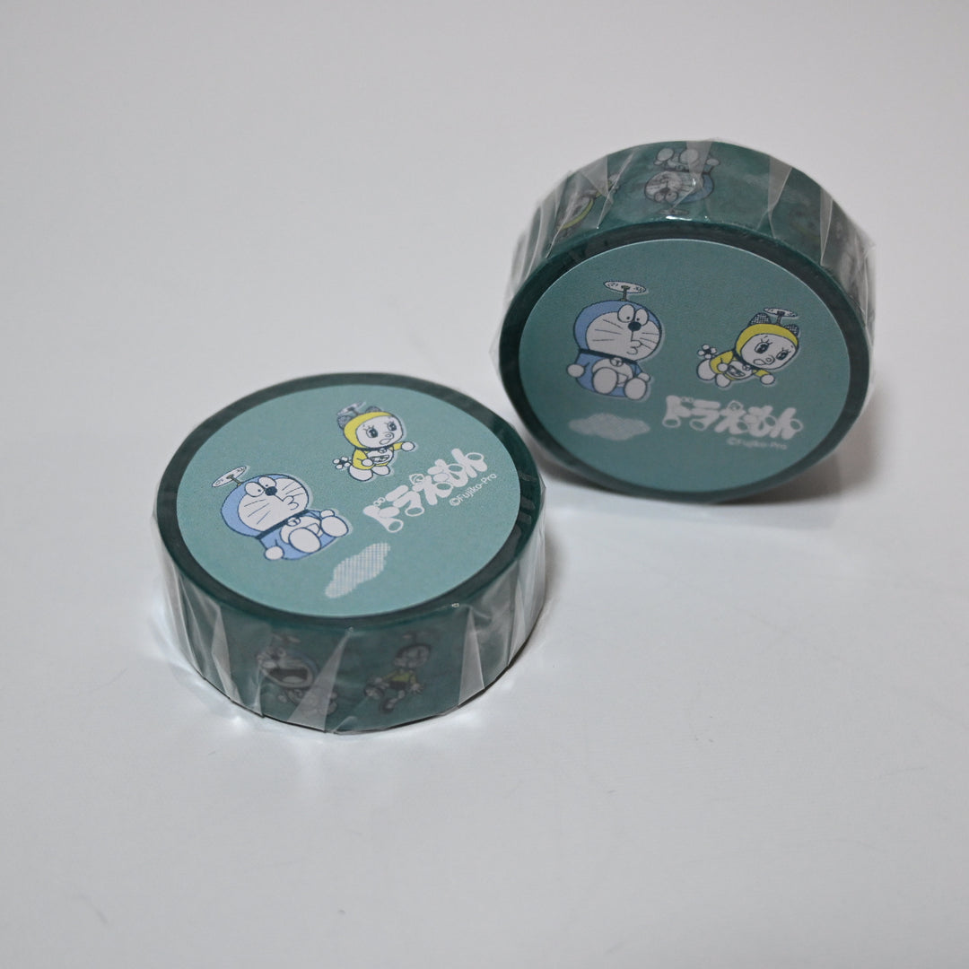 Green Flash Doraemon Dark Green Masking Tape