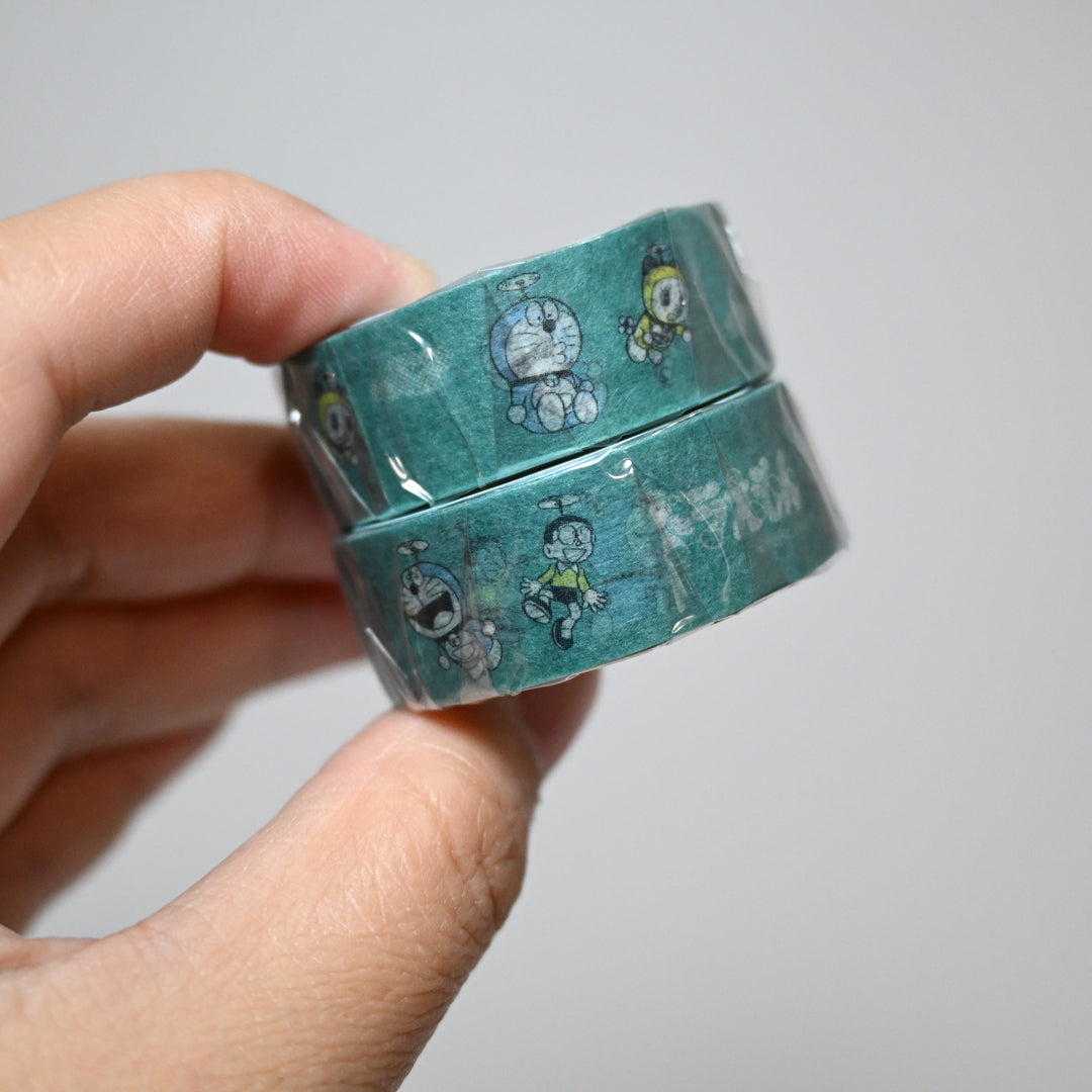 Green Flash Doraemon Dark Green Masking Tape