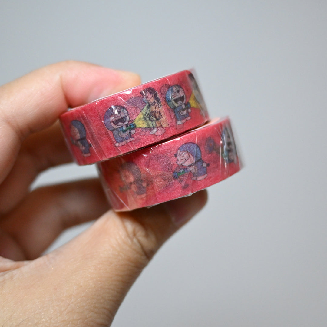 Green Flash Doraemon Red Masking Tape