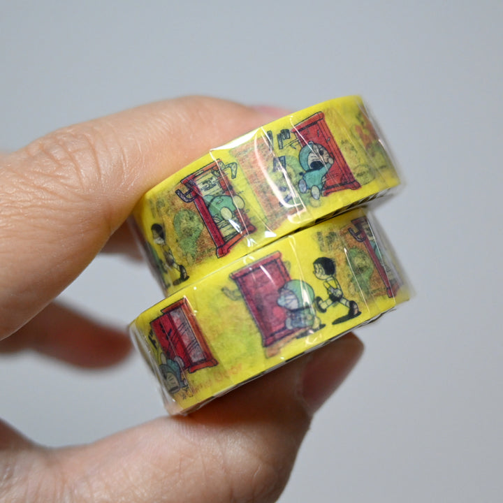 Green Flash Doraemon Yellow Masking Tape