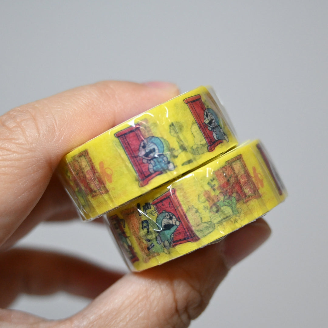 Green Flash Doraemon Yellow Masking Tape