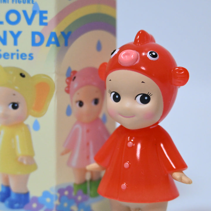 [Pre-loved] Sonny Angel Mini Figure I LOVE RAINY DAY Series Red