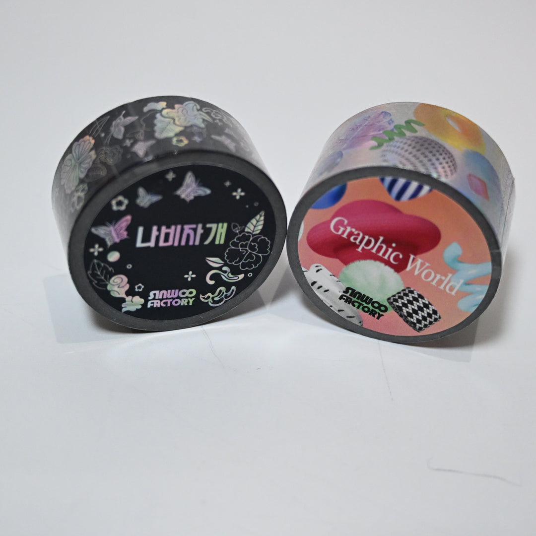 [Pre-loved] Hologram Tape Set with Pouch (4 pcs)