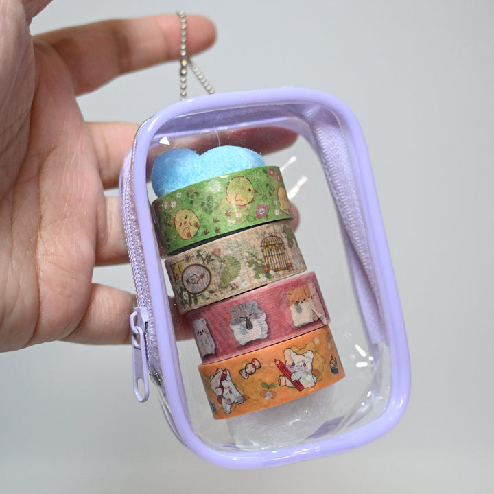 [Pre-loved] Washi Tape Pouch Set (4 pcs)