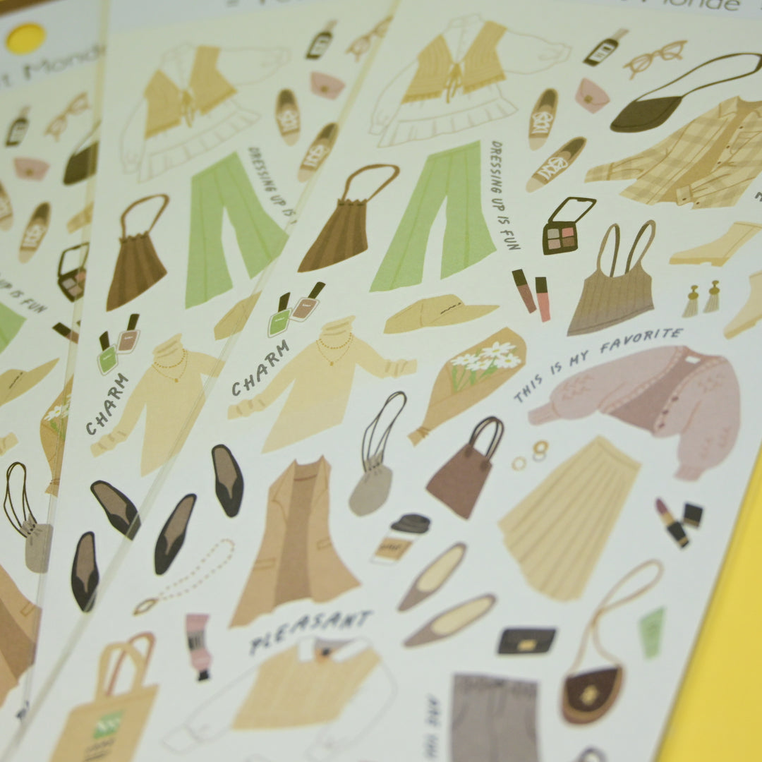MINDWAVE Petit Monde Fashion Sticker Sheet