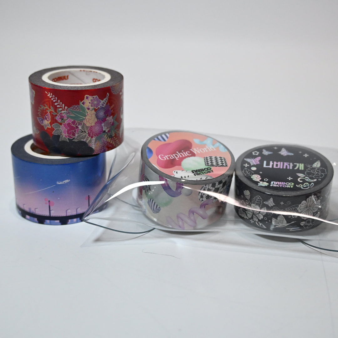 [Pre-loved] Hologram Tape Set with Pouch (4 pcs)