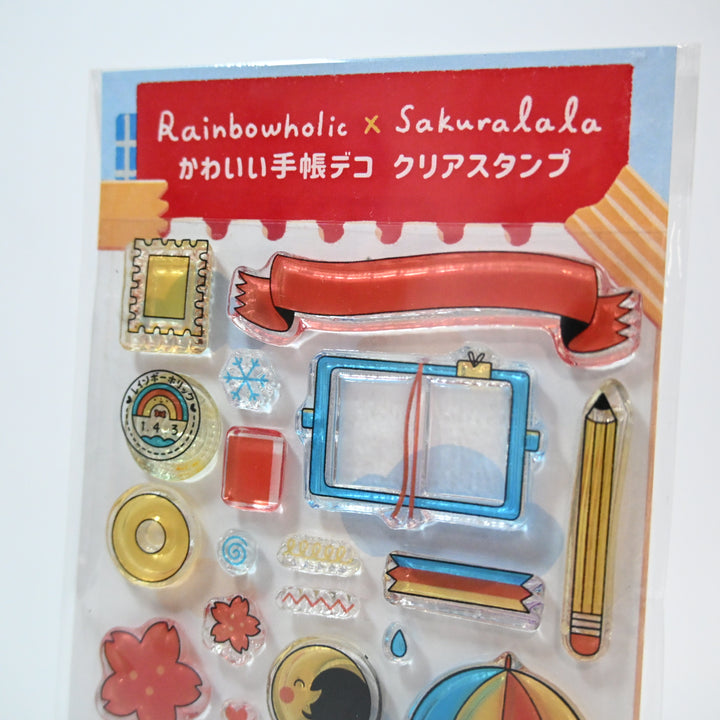 [Pre-loved] Rainbowholic x Sakuralala clear stamp set