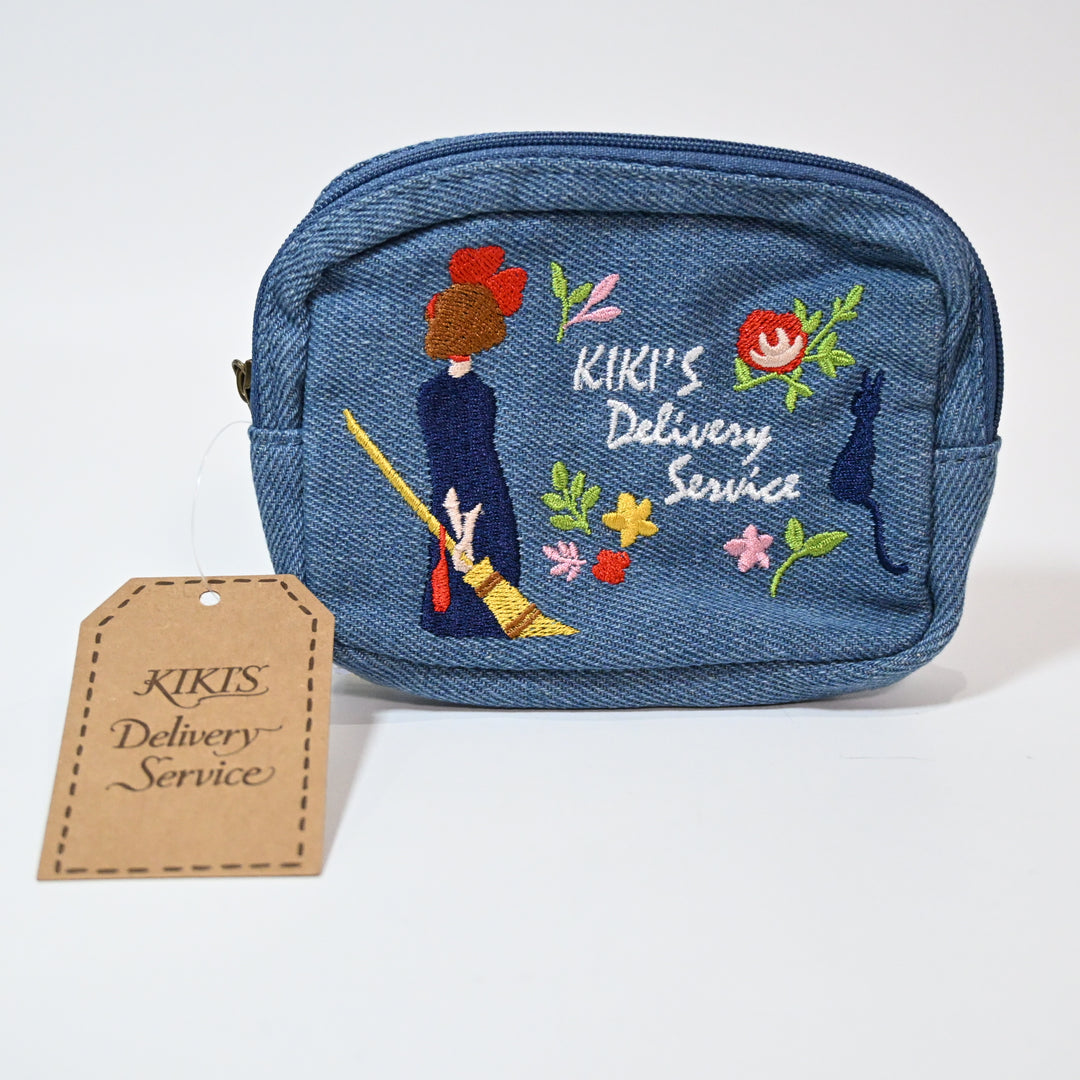 Kiki's Delivery Service embroidered mini denim pouch