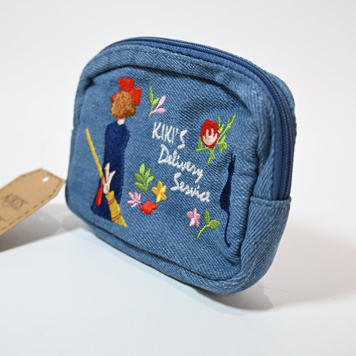 Kiki's Delivery Service embroidered mini denim pouch