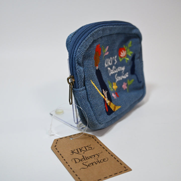Kiki's Delivery Service embroidered mini denim pouch