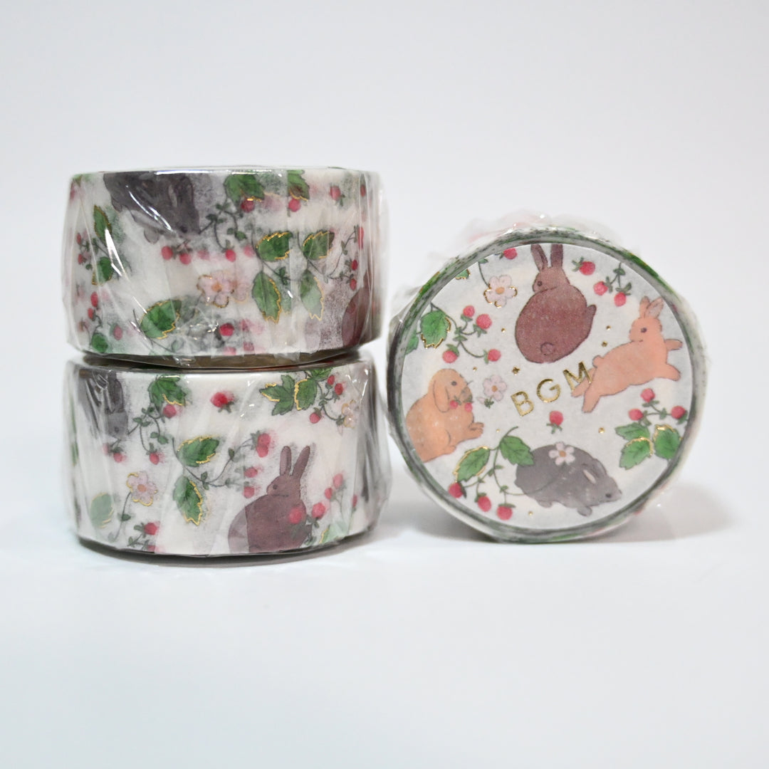 BGM Rabbit Bunny Berries Masking Tape