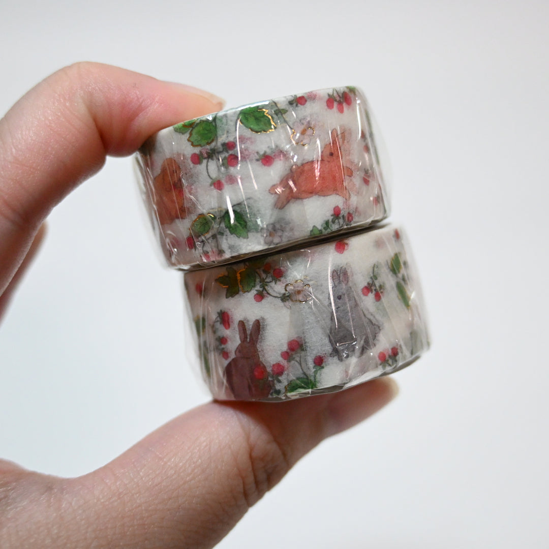 BGM Rabbit Bunny Berries Masking Tape