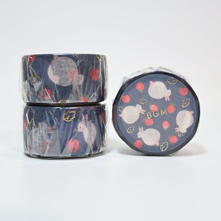 BGM Rabbit Bunny Strawberry Masking Tape