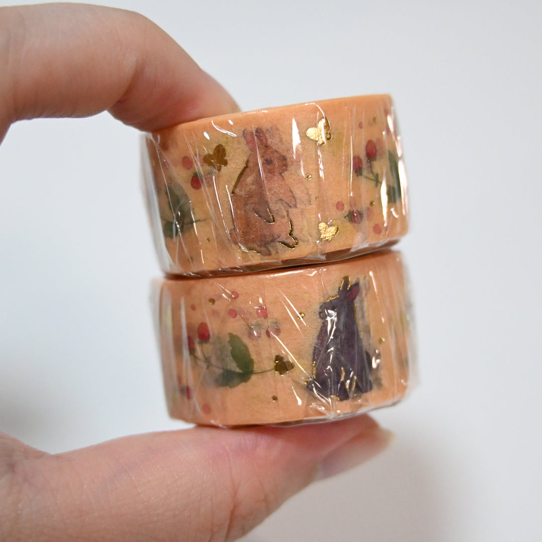 BGM Rabbit Bunny Berries Masking Tape (Orange)