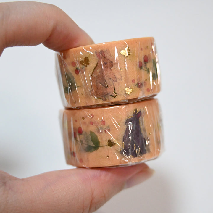 BGM Rabbit Bunny Berries Masking Tape (Orange)