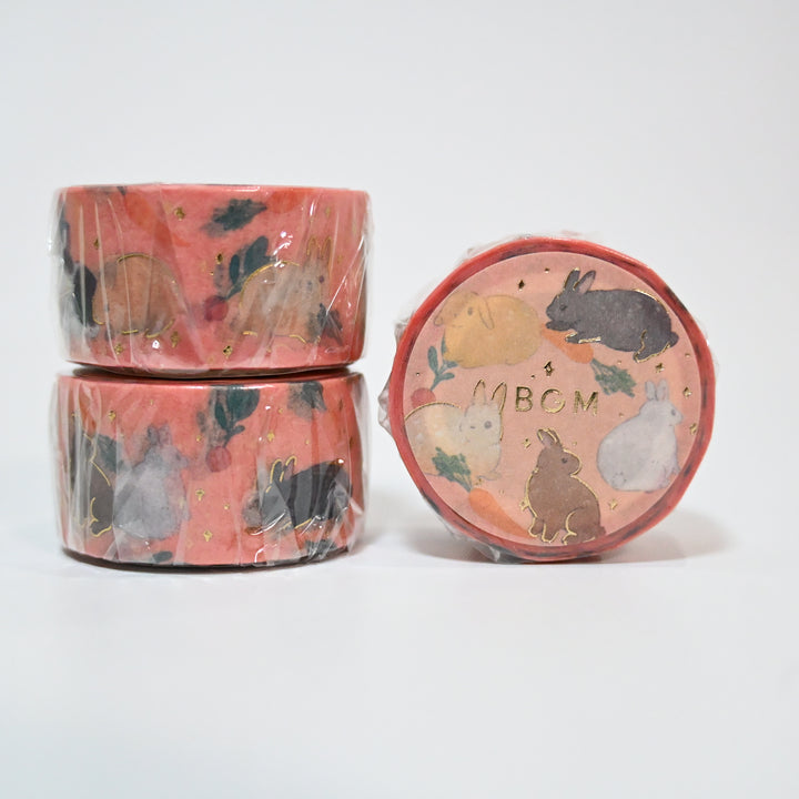 BGM Rabbit Bunny Carrots Masking Tape