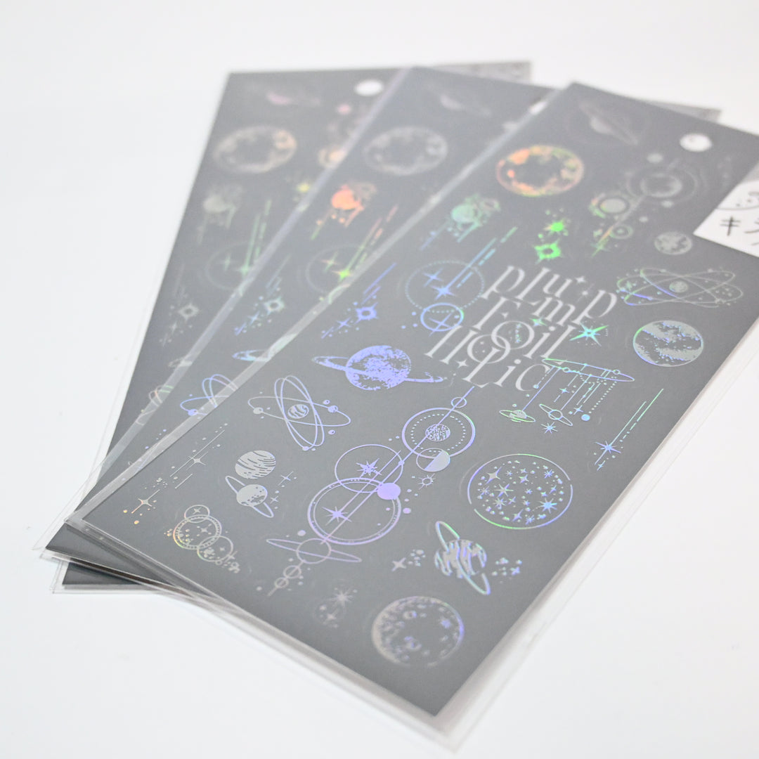 Plump Foil Holic Holographic Planets Sticker Sheet