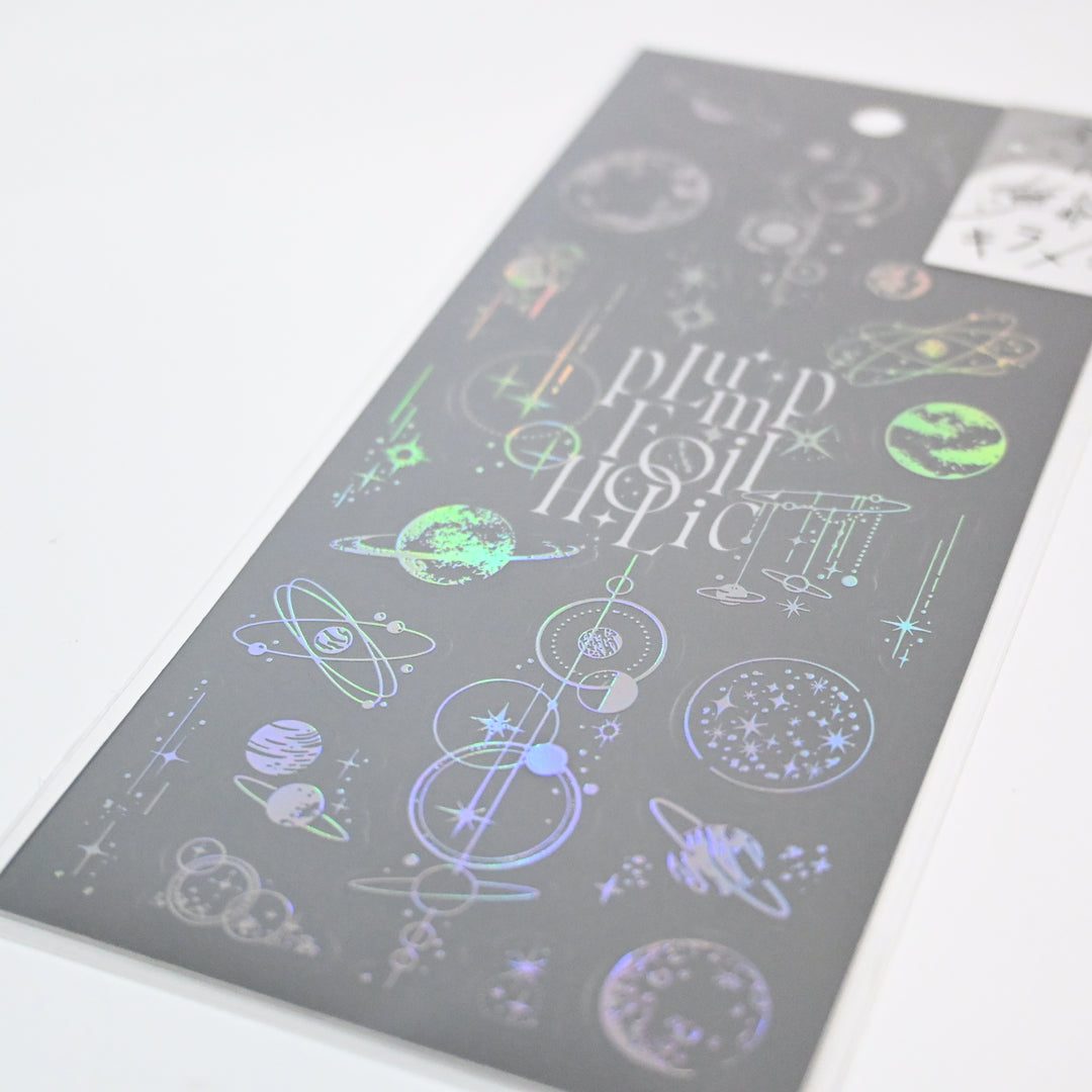 Plump Foil Holic Holographic Planets Sticker Sheet