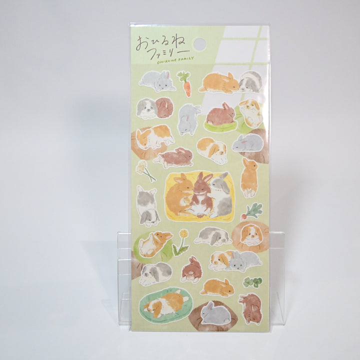 MINDWAVE Ohirune Family Rabbit Bunny Sticker Sheet