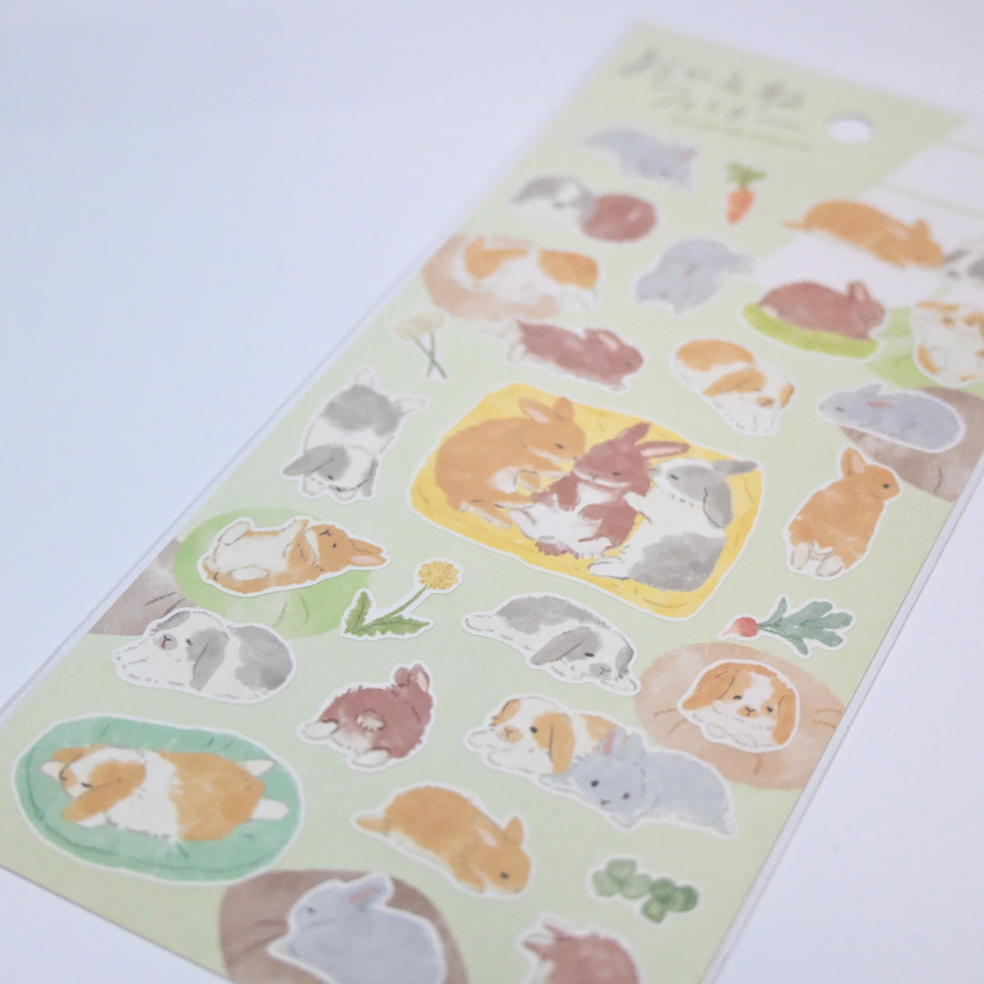 MINDWAVE Ohirune Family Rabbit Bunny Sticker Sheet