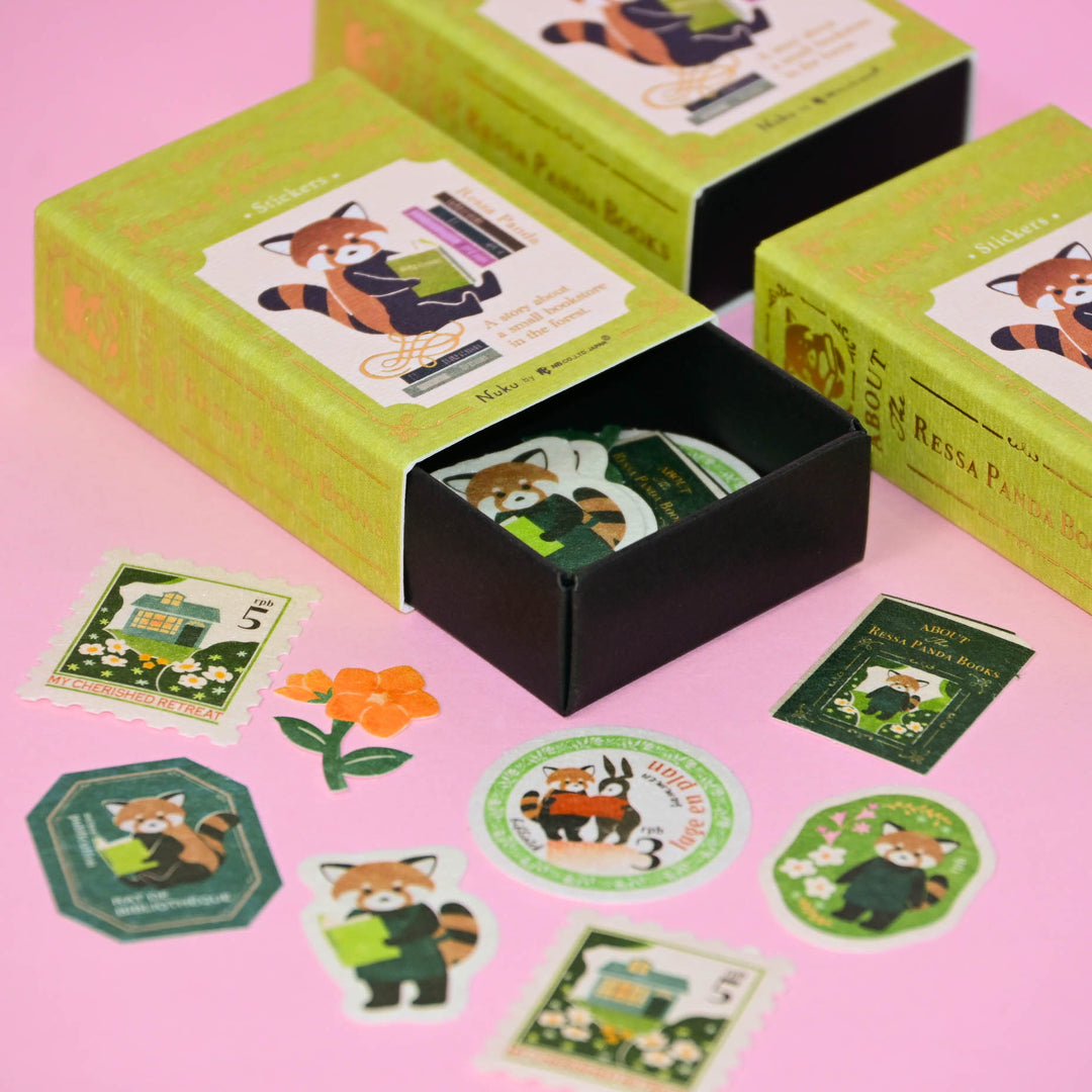NB Nuku About the Ressa Panda Books Box Flake Seals