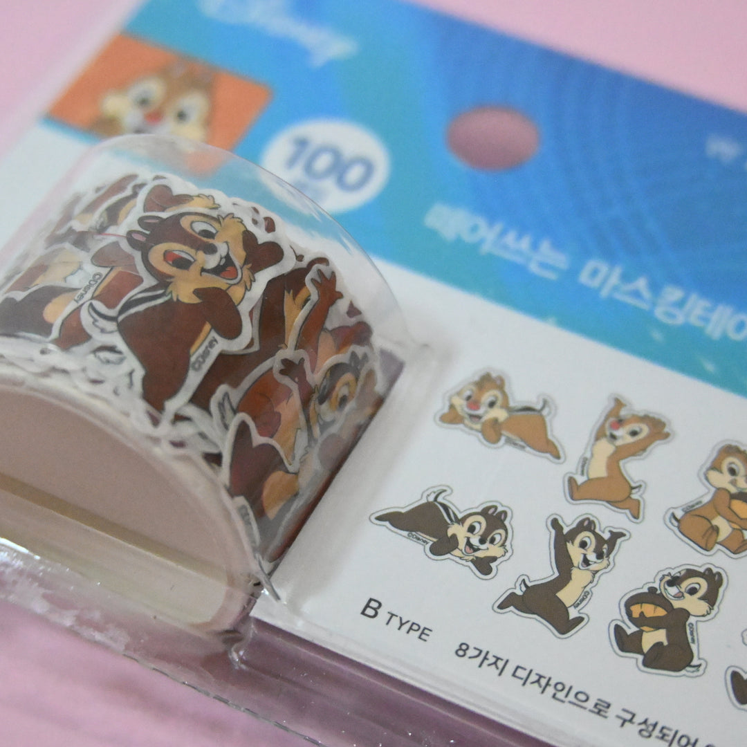 Pegatinas despegables en rollo de Chip y Dale