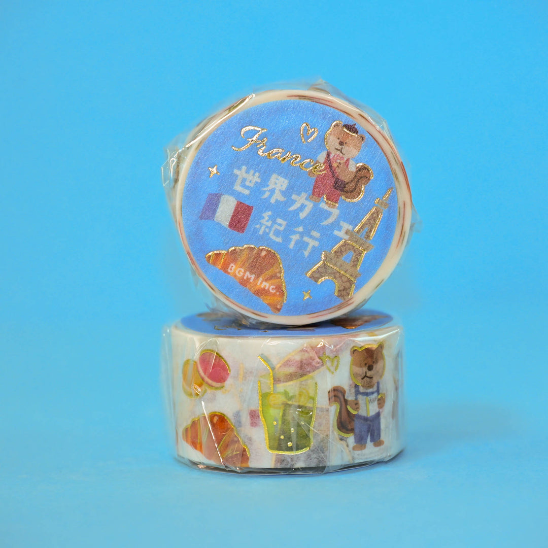 BGM World's Café Travelogue France Washi Tape