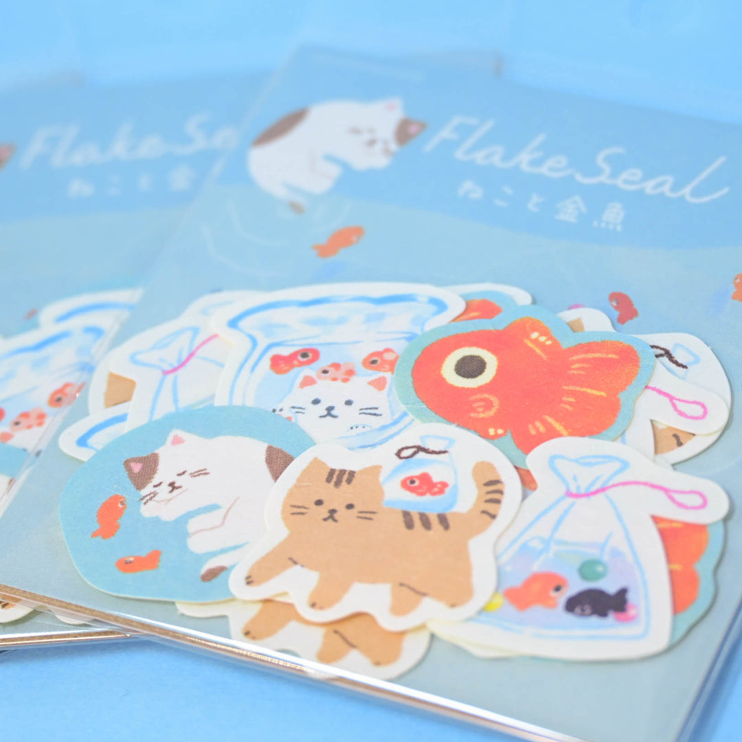 Furukawa Shiko Cat &amp; Goldfish Flake Seal