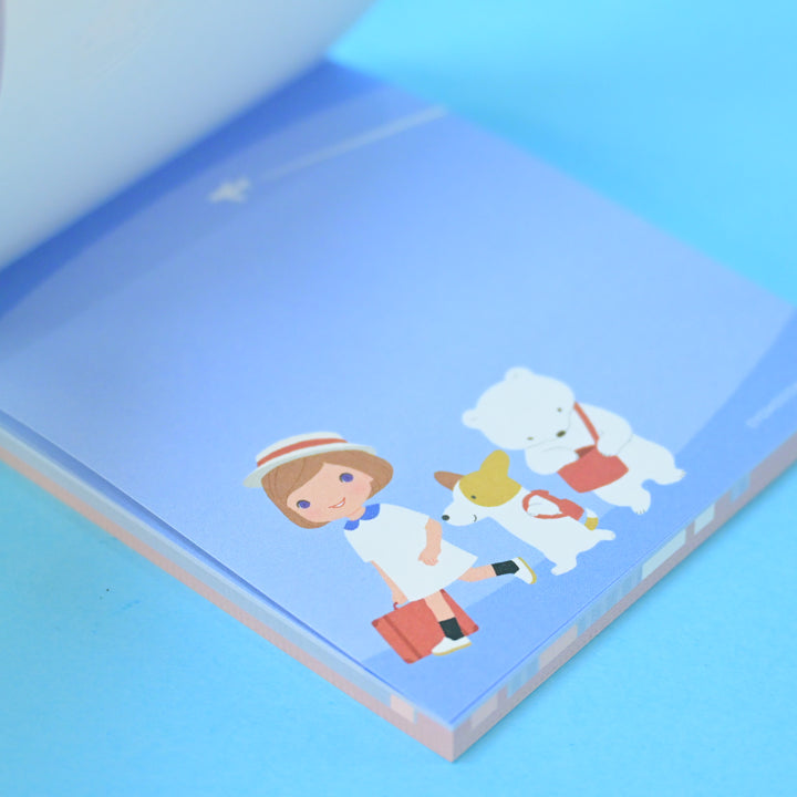 Yomogida Ryoko With Trip Sky Blue Memo Pad