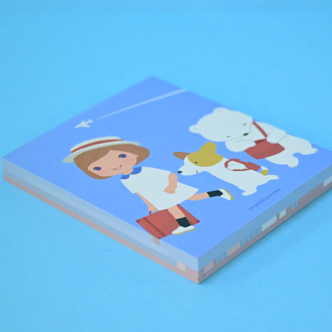 Yomogida Ryoko With Trip Sky Blue Memo Pad