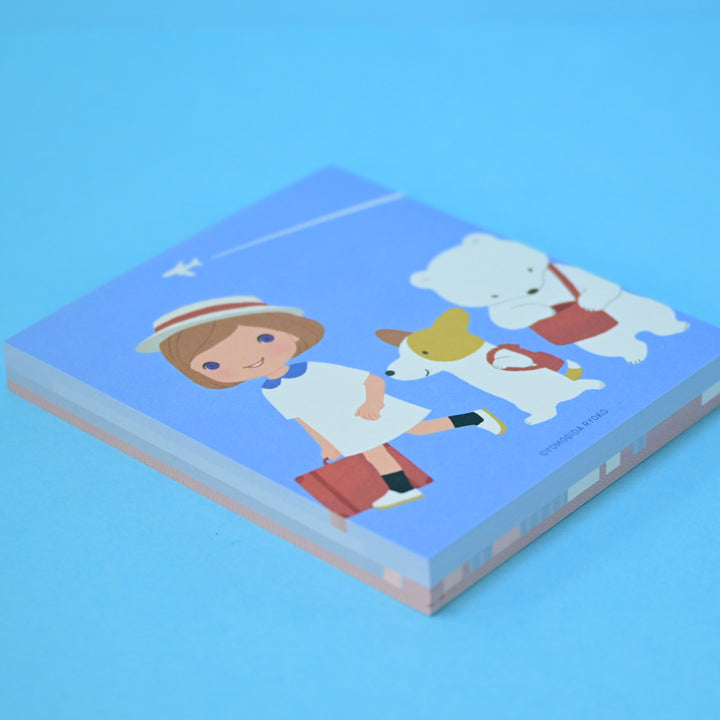 Yomogida Ryoko With Trip Sky Blue Memo Pad