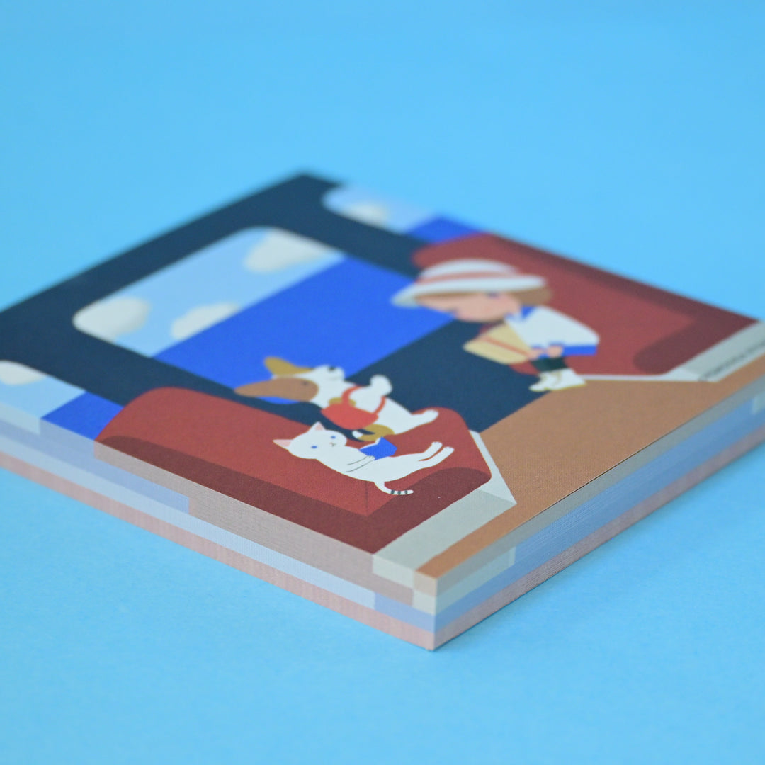 Yomogida Ryoko With Trip Marine Blue Memo Pad