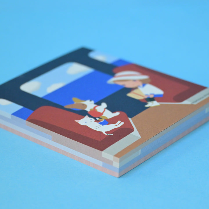 Yomogida Ryoko With Trip Marine Blue Memo Pad