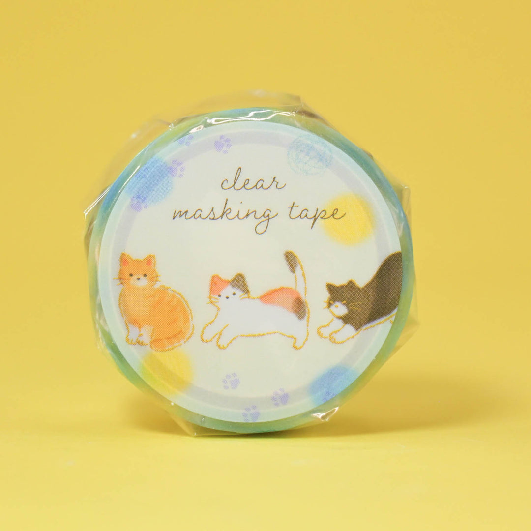 Cute Cats Clear Masking Tape 2cm