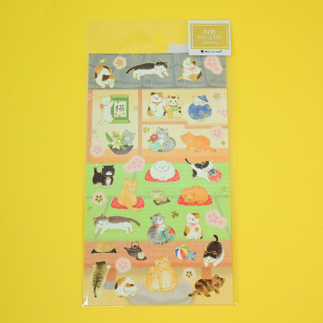NB Chilling Cats Textured Sticker Sheet